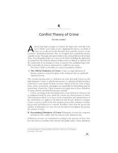 Conflict Theory of Crime