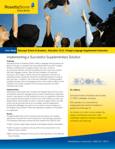 Implementing a Successful Supplementary Solution