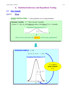 6. Statistical Inference and Hypothesis Testing