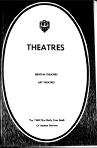DRIVE-IN THEATRES ART THEATRES The 1960 Film Daily Year
