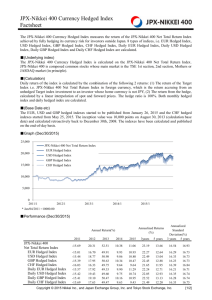 JPX-Nikkei 400 Currency Hedged Index Factsheet