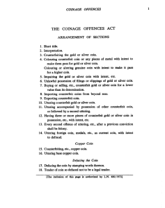 The Coinage Offences Act
