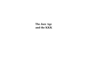 The Jazz Age and the KKK - Mercer Island School District