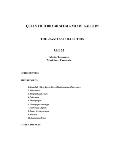 Jazz Tas Collection - Queen Victoria Museum and Art Gallery