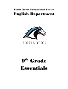 9th Grade Essentials - Clovis North Educational Center