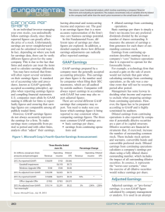 Earnings per Share GAAP Earnings Adjusted Earnings