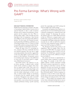 Pro Forma Earnings: What's Wrong with GAAP?
