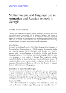 Mother tongue and language use in Armenian and Russian schools