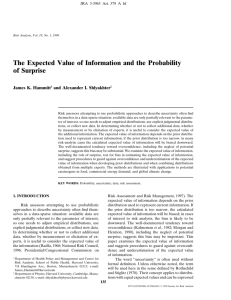 The Expected Value of Information and the