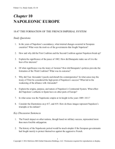 Chapter 10 NAPOLEONIC EUROPE - McGraw
