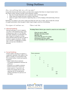 Using Outlines - Kent State University