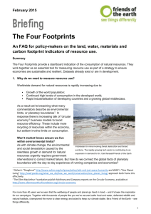 The Four Footprints: An FAQ for Policy-Makers