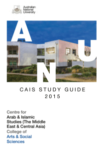 CAIS Study guIde 2015 - Centre for Arab & Islamic Studies
