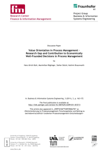 Value Orientation in Process Management – Research Gap and