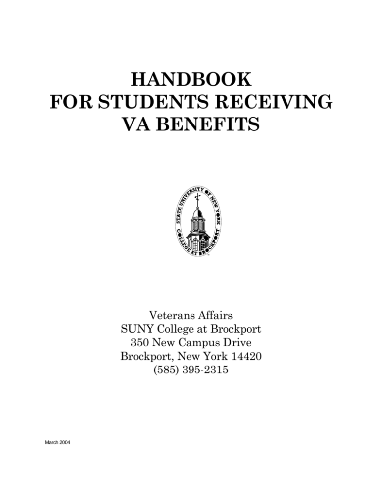 handbook for students receiving va benefits