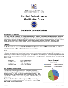 Certified Pediatric Nurse Certification Exam Detailed