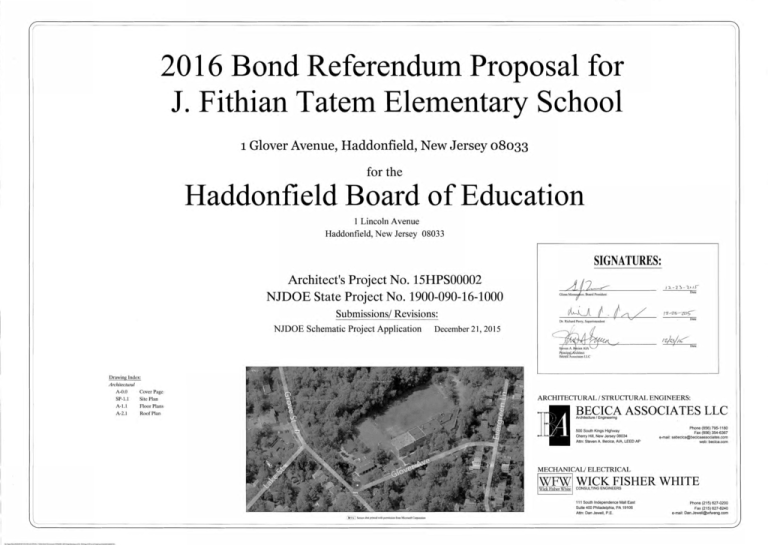 SIGNATURES Haddonfield Public Schools