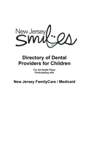 NJ SMILES DIRECTORY - Center for Health Care Strategies