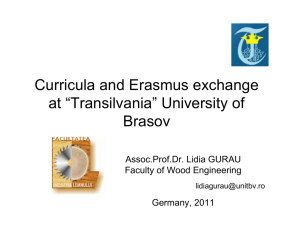 “Transilvania” University of Brasov