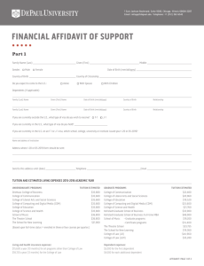 financial affidavit of support
