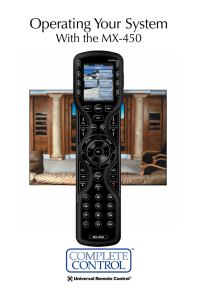 MX-450 Owners Manual.qxp - Universal Remote Control