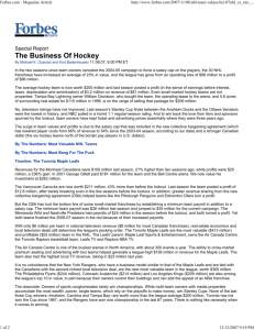The Business of Hockey