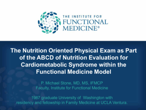 The Nutrition Oriented Physical Exam as Part of the ABCD of