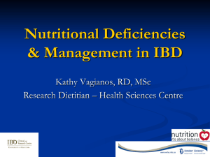 Nutritional Deficiencies & Management in IBD