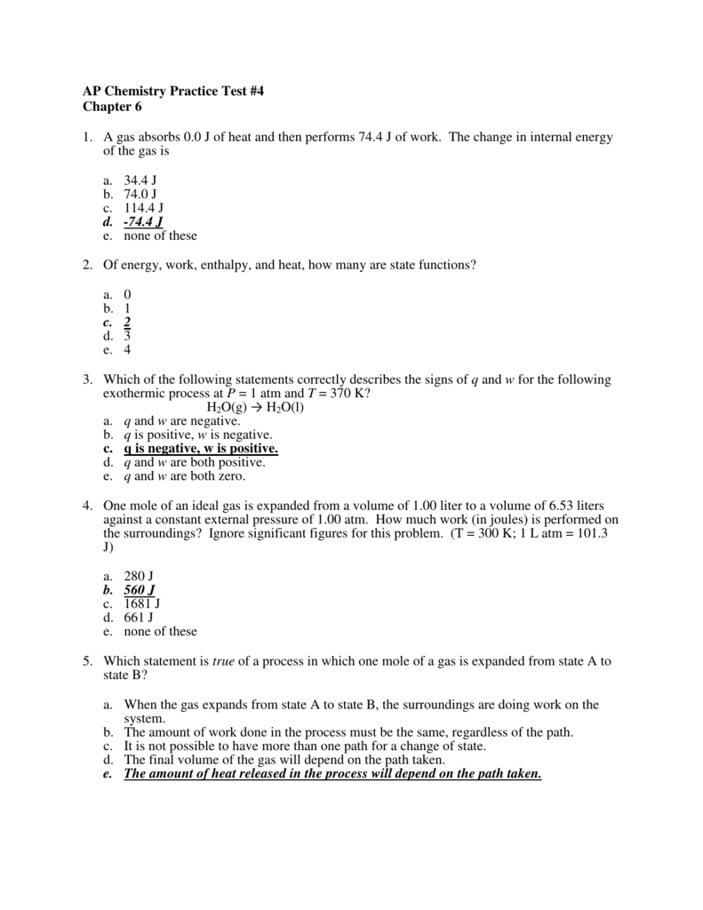 Unit 5 Practice Test Key