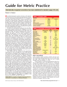 Guide for Metric Practice - Scitation