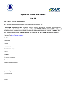 Update 5-23 - Expedition Alaska Adventure Race