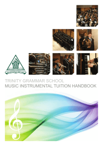 trinity grammar school music instrumental tuition handbook