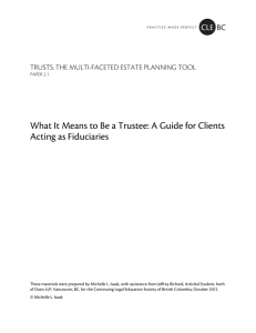 What It Means to Be a Trustee: A Guide for Clients Acting as