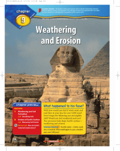 Chapter 9: Weathering and Erosion