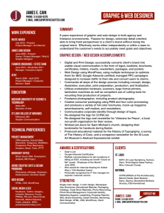 James Cain Resume – June 2014 – Graphic