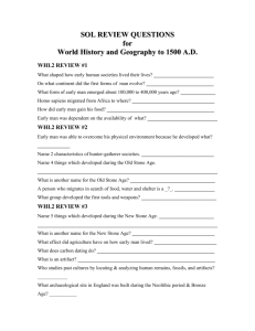 SOL REVIEW QUESTIONS for World History and Geography to