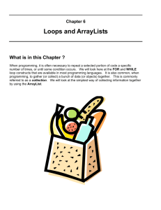 COMP1405_Ch06_Loops and ArrayLists
