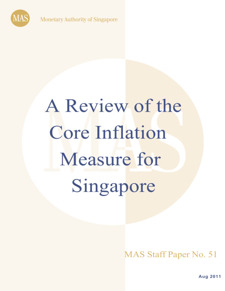 A Review of the Core Inflation Measure for Singapore