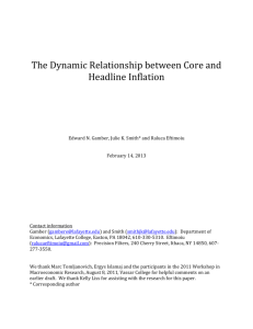 The Dynamic Relationship between Core and Headline Inflation