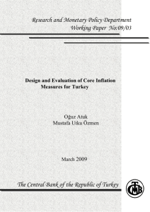 Design and Evaluation of Core Inflation Measures for Turkey