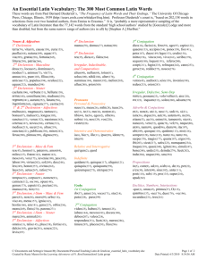 An Essential Latin Vocabulary: The 300 Most Common Latin Words