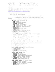 Page 1 of 18 Diederich's most frequent Latin verbs