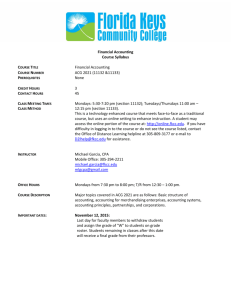 Financial Accounting Course Syllabus Financial Accounting ACG