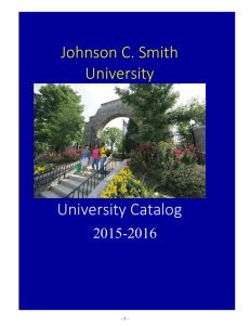 Academic Catalog - Johnson C. Smith University