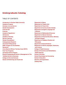 2013-2014 Undergraduate Program Catalog - Gardner