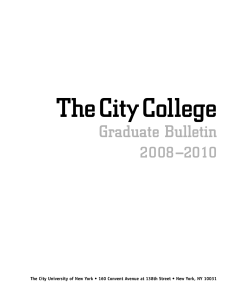 CCNY Graduate Bulletin (2008-2010)