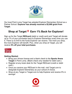 Shop at Target Earn 1% Back for Explorer!