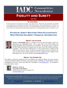 fidelity and surety - International Association of Defense Counsel