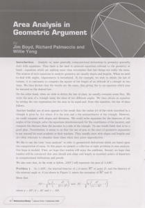 Area Analysis in Geometric Argument
