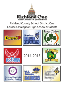 Richland County School District One Course Catalog for High